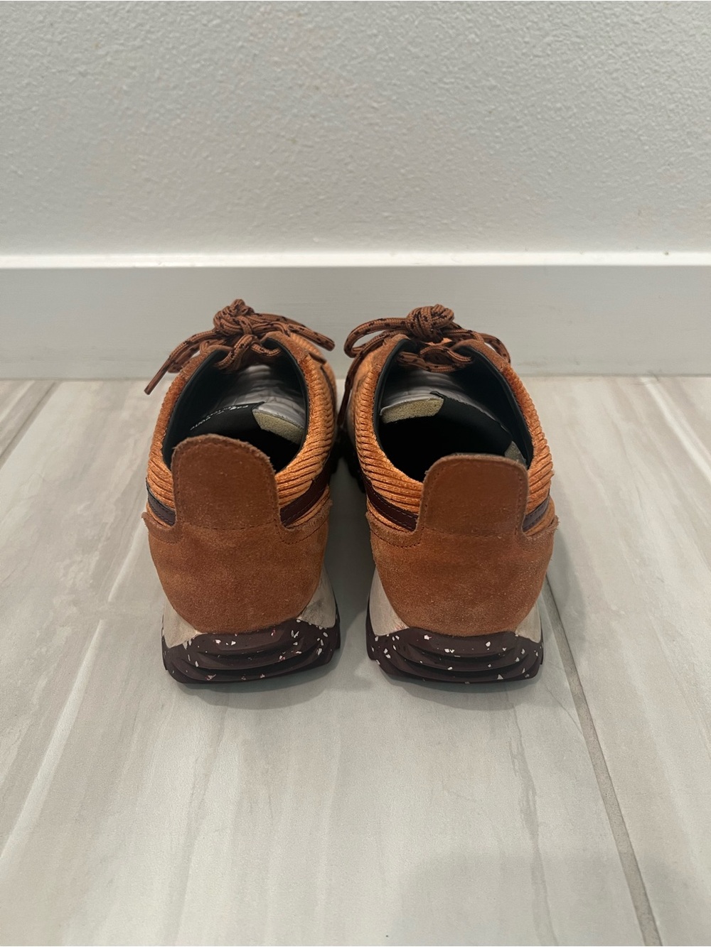 rag & bone Women's Brown Corduroy Lace-Up Sneakers - Picture 6 of 8